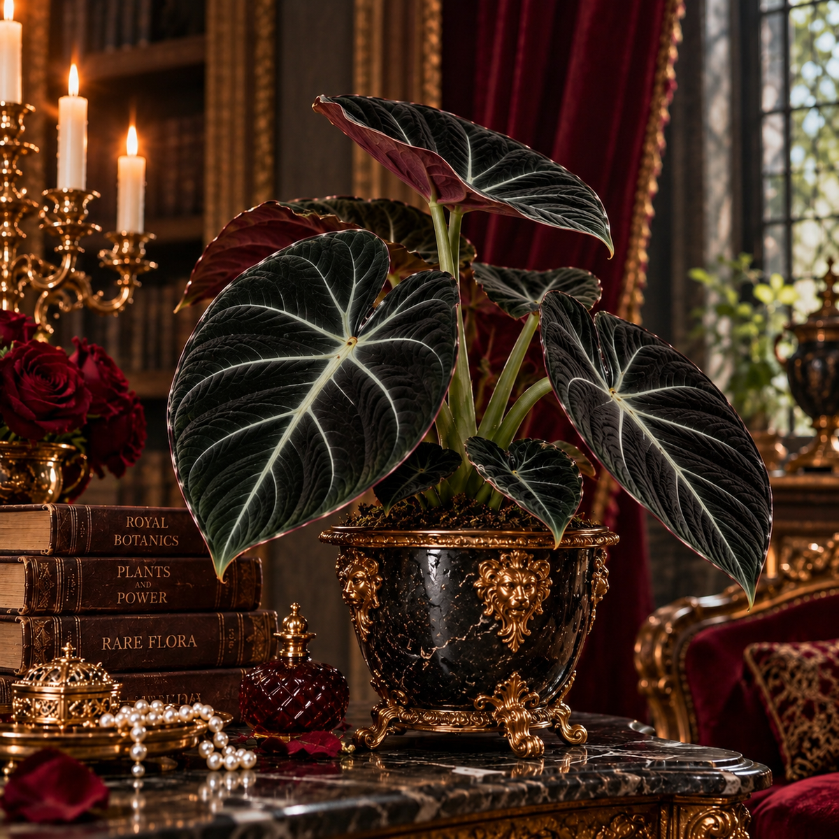 Queen Regina | Alocasia Black Velvet