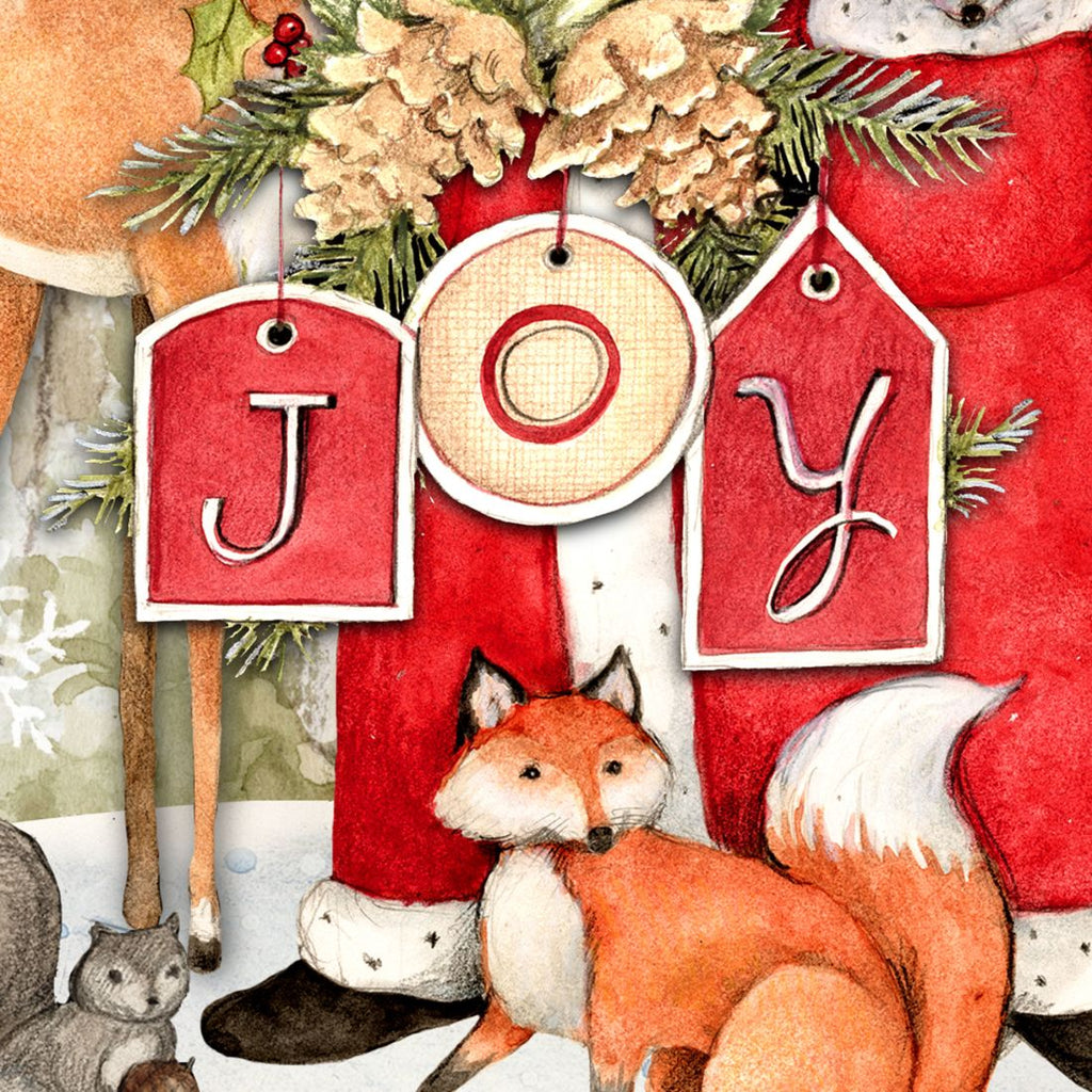 Woodland Frosty Santa Outdoor Christmas Scene