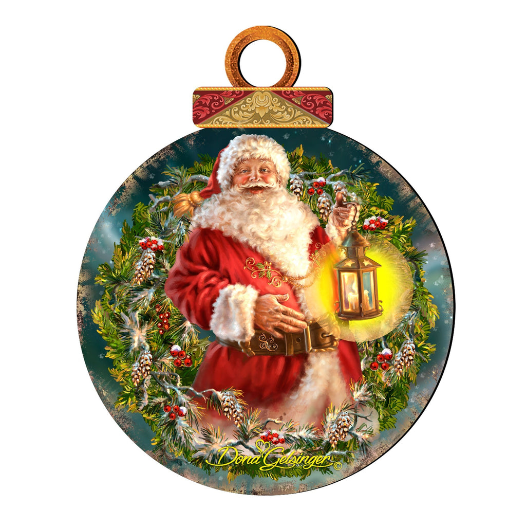 Enchanted Ball Christmas Wreath Santa Door Decor