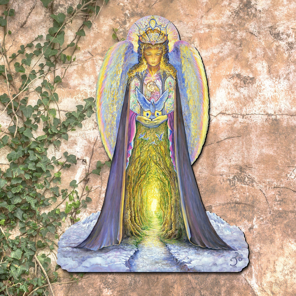 The Angel and the Bluebird Holiday Outdoor Yard Sign