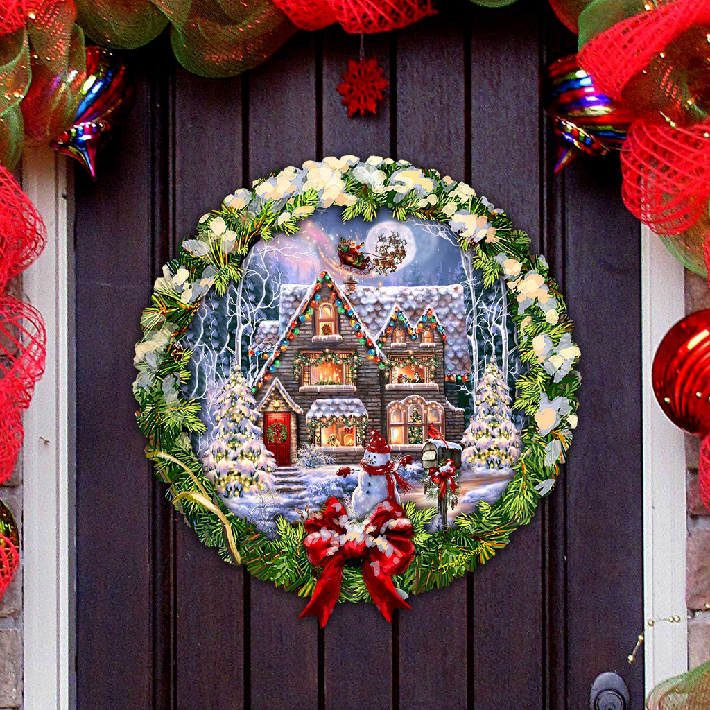 Christmas House Holiday Door Decor