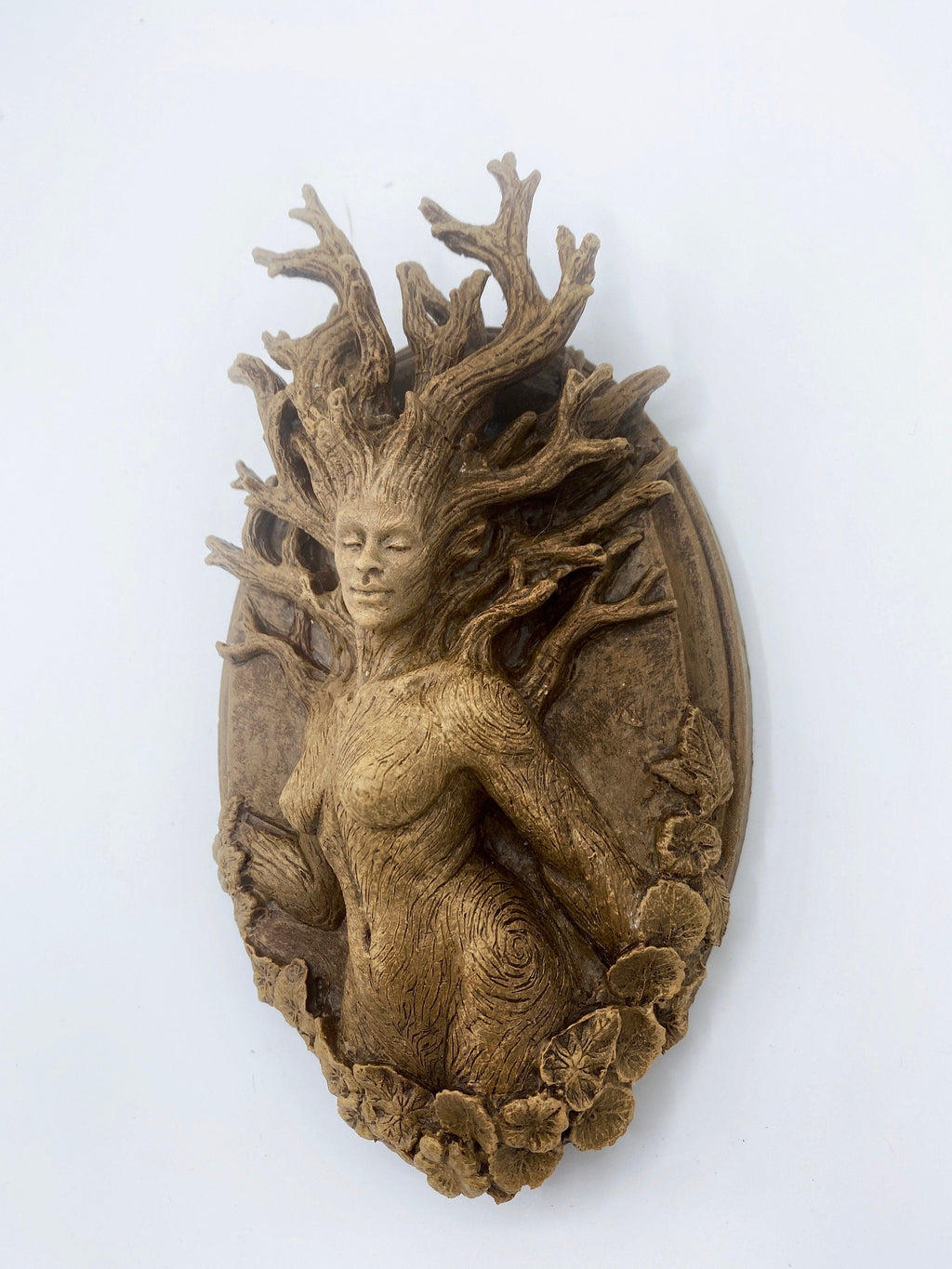 Mythic Forest Creature Wall Art | Hand Painted Resin Sculpture