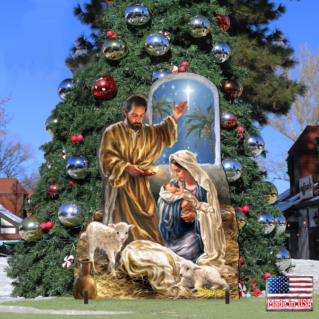 Glory to God Nativity Outdoor Decor