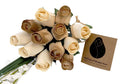 Wooden Rose Bouquet – Gold & White