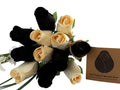 Everyday Wooden Rose Bouquet – Black & White