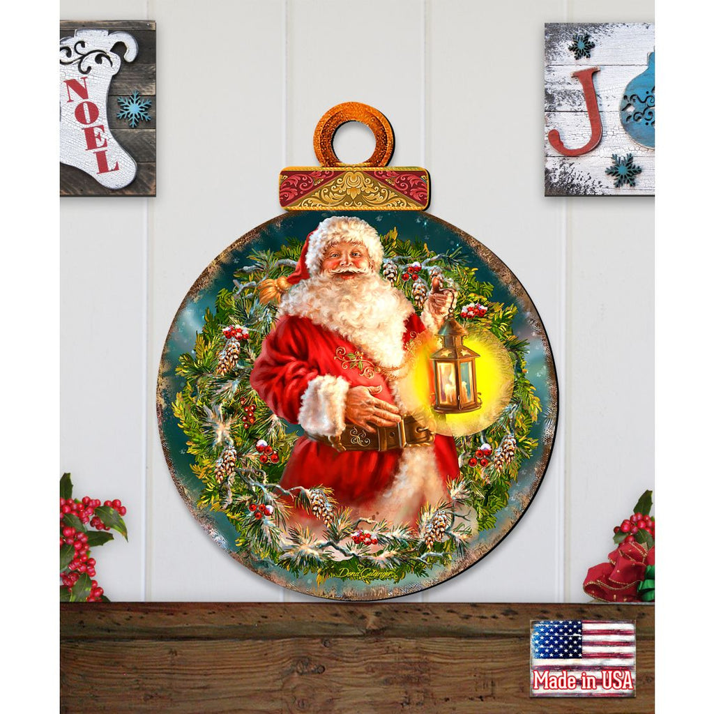 Enchanted Ball Christmas Wreath Santa Door Decor