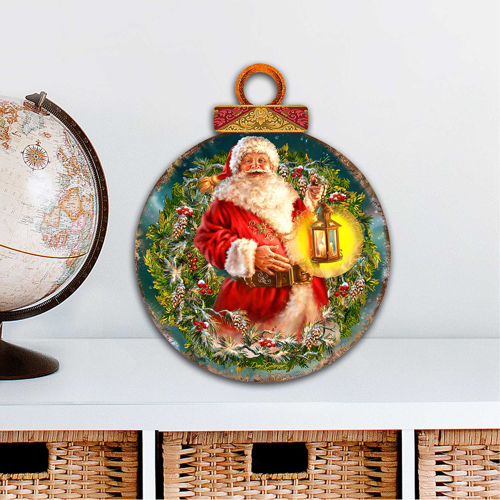 Enchanted Ball Christmas Wreath Santa Door Decor