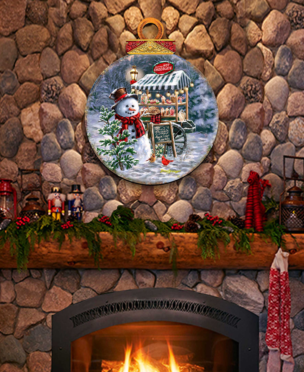 Hot Chocolate Stand - Frosty Fun Holiday Door