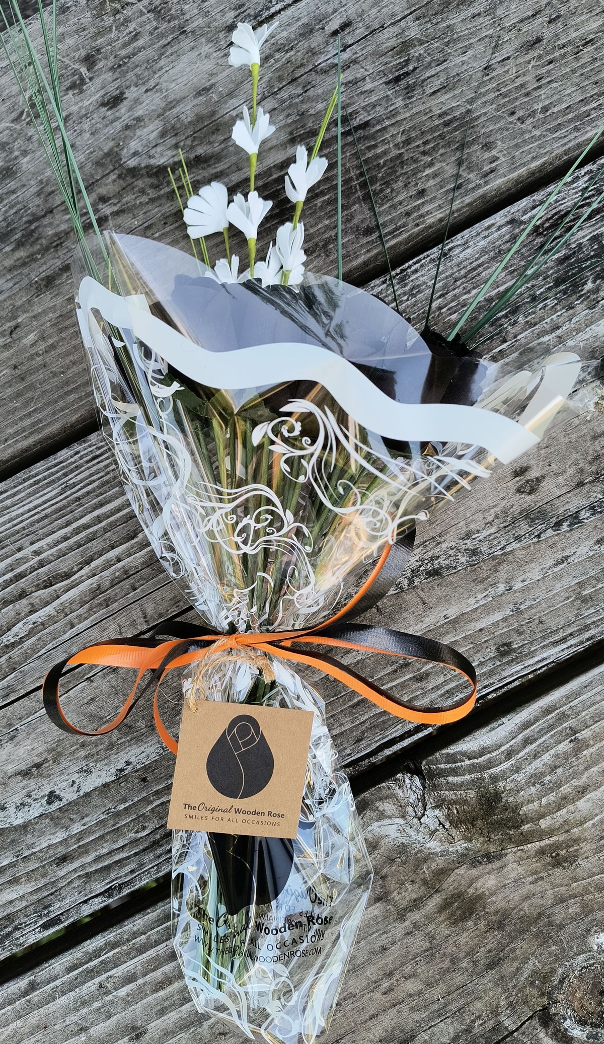 All Black Wooden Rose Bouquet