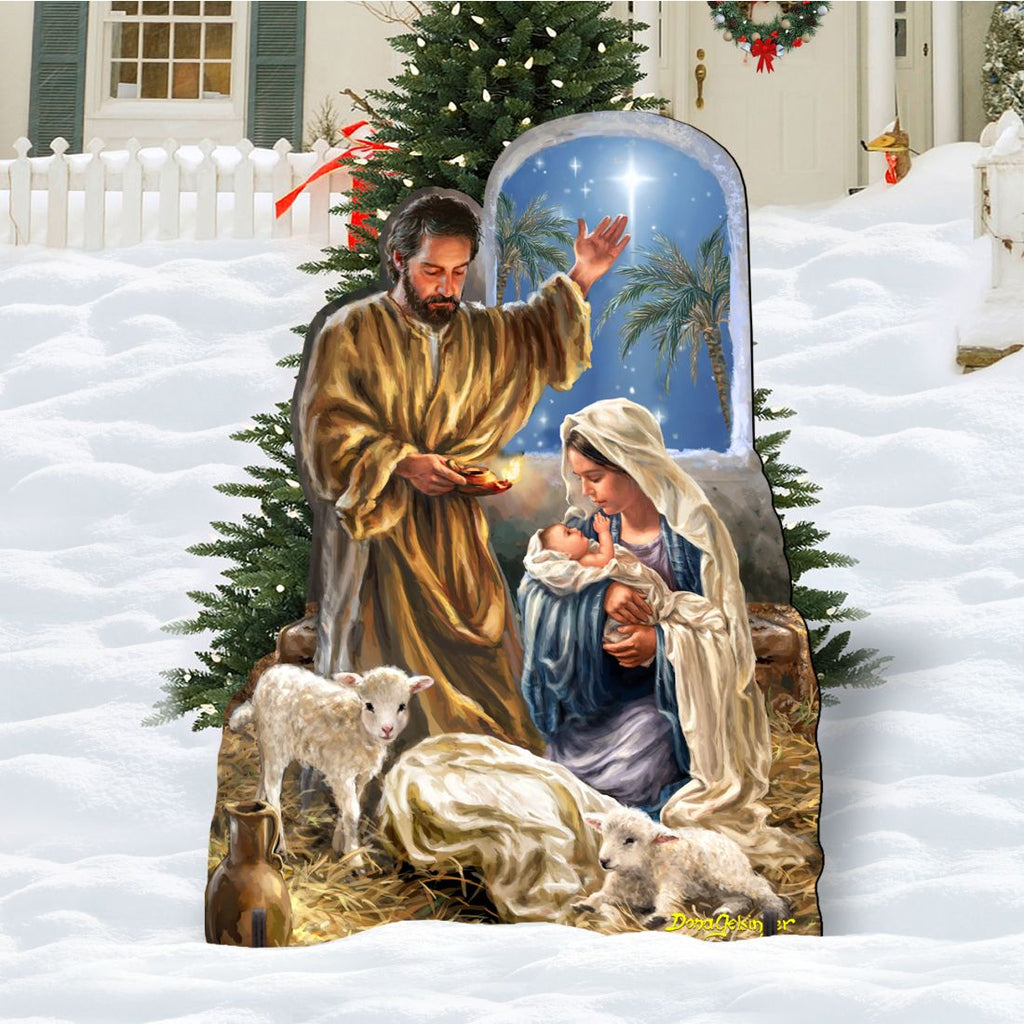 Glory to God Nativity Outdoor Decor