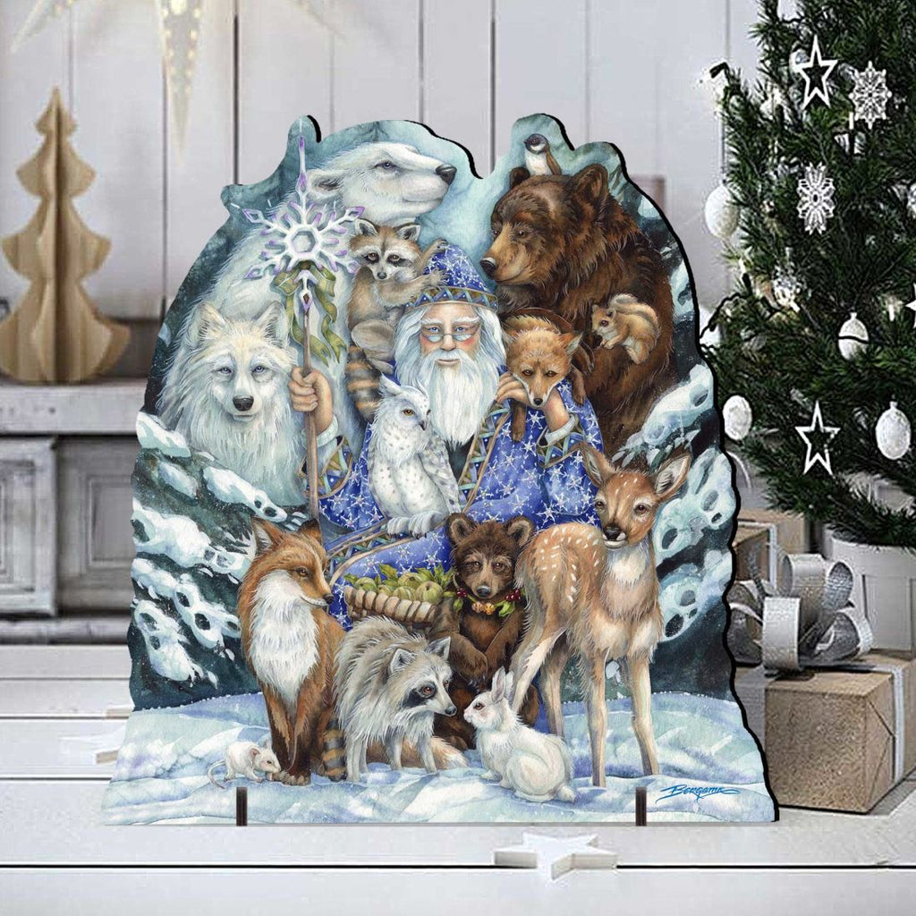 Gather in Peace Father Winter Animals Holiday Outdoor Yard Sign