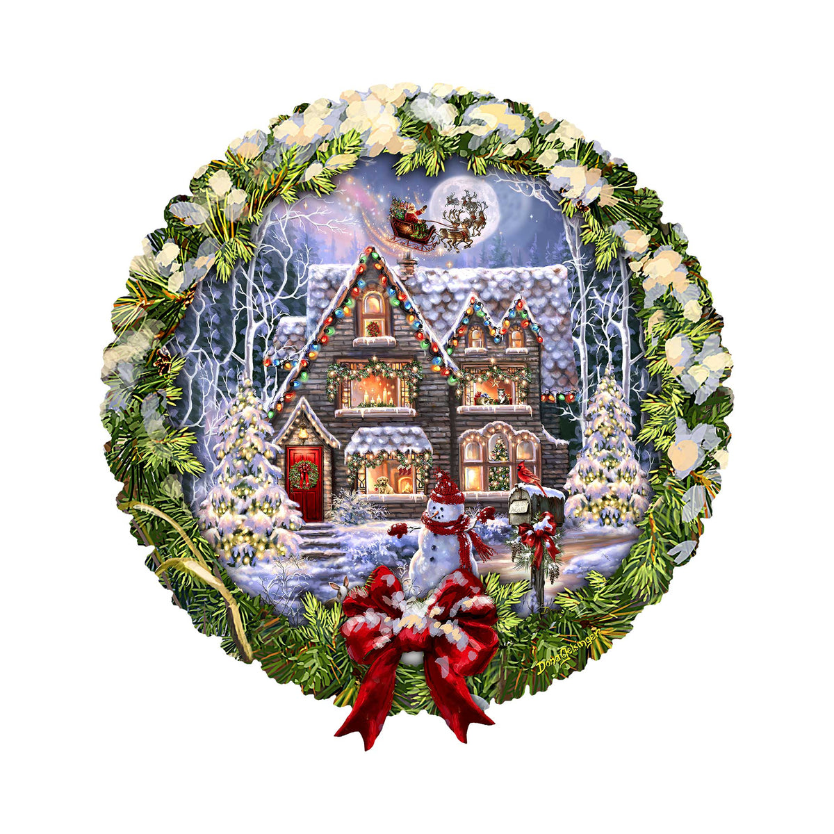 Christmas House Holiday Door Decor