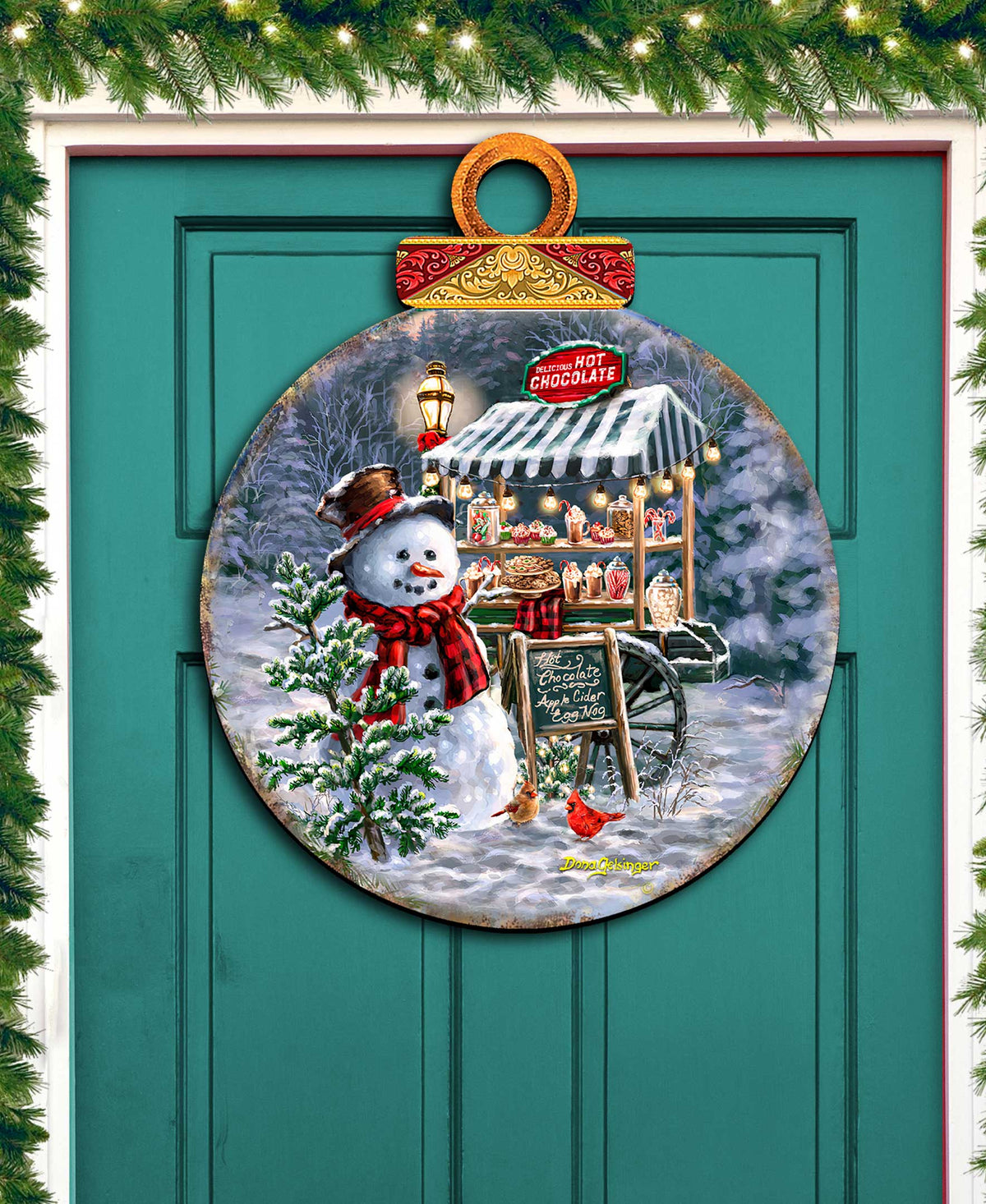 Hot Chocolate Stand - Frosty Fun Holiday Door