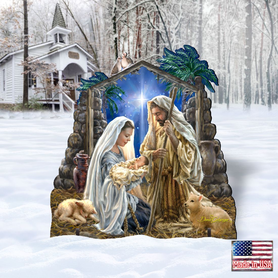 Glory to God Nativity Outdoor Decor by D. Gelsinger