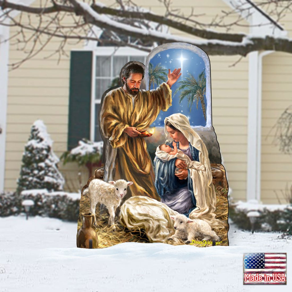 Glory to God Nativity Outdoor Decor