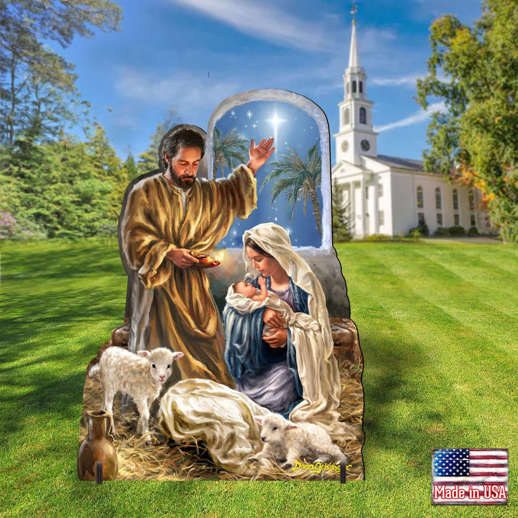 Glory to God Nativity Outdoor Decor