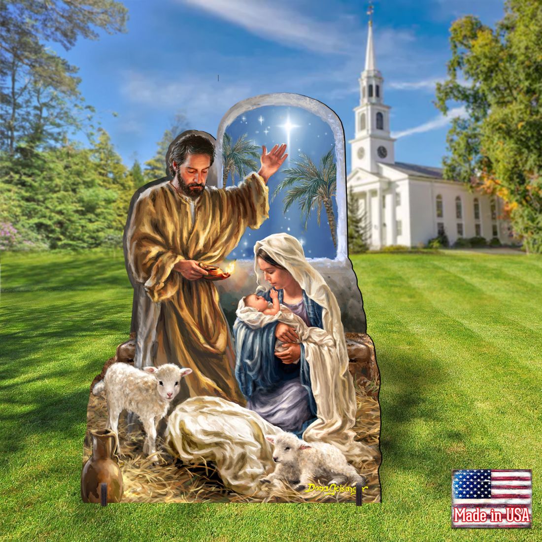 Glory to God Nativity Outdoor Decor