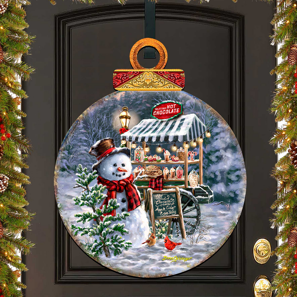 Hot Chocolate Stand - Frosty Fun Holiday Door