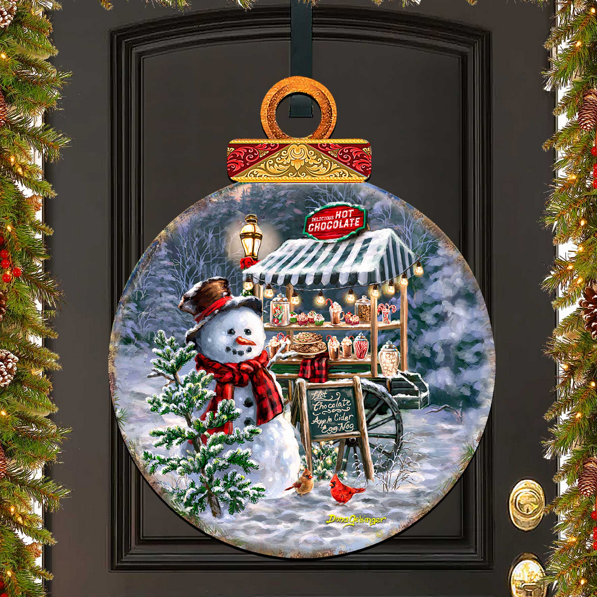 Hot Chocolate Stand - Frosty Fun Holiday Door