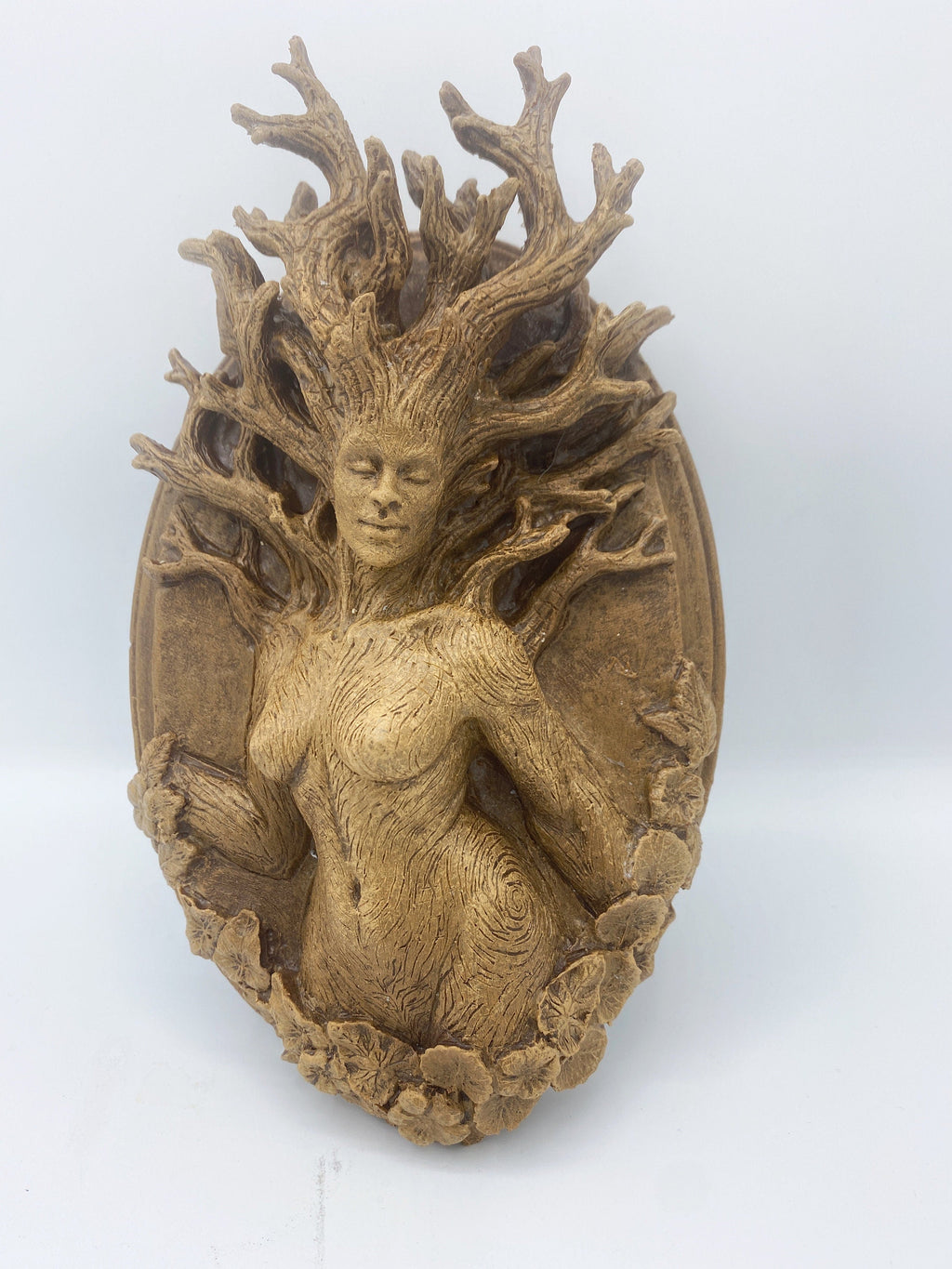 Mythic Forest Creature Wall Art | Hand Painted Resin Sculpture