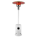 67132 Matte White Finish Patio Heater with Wheels 46,000 BTU