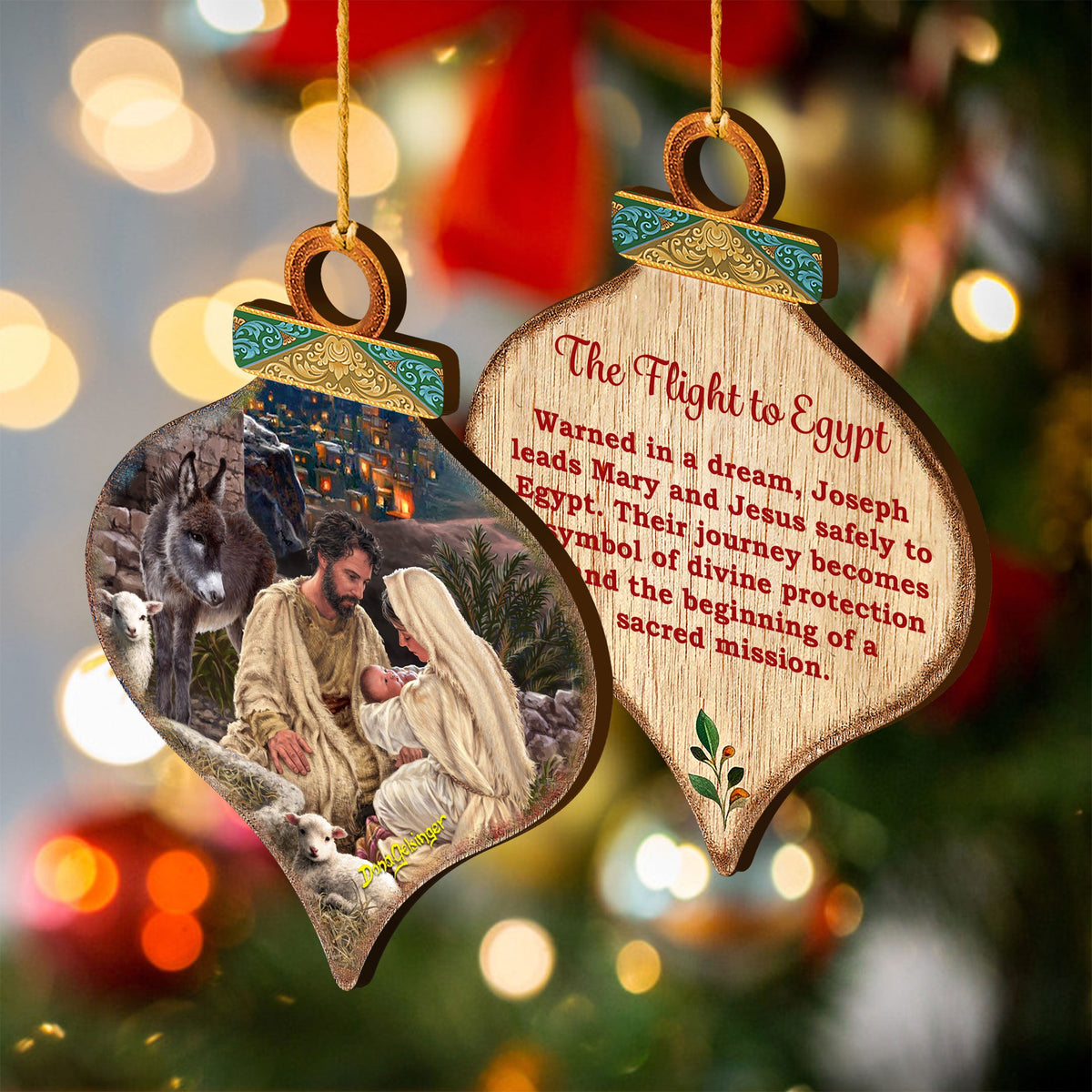 Handcrafted Christmas Ornaments Set of 6 - The Nativity Story Ornaments Set