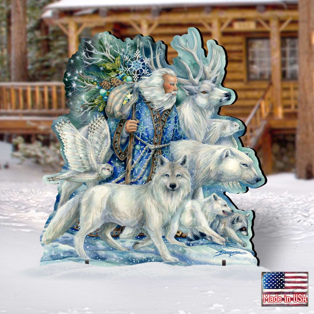 Cool Winds Father Winter Animals Wildlife Outdoor Decor