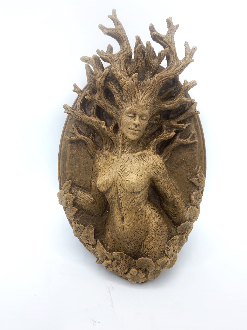 Mythic Forest Creature Wall Art | Hand Painted Resin Sculpture