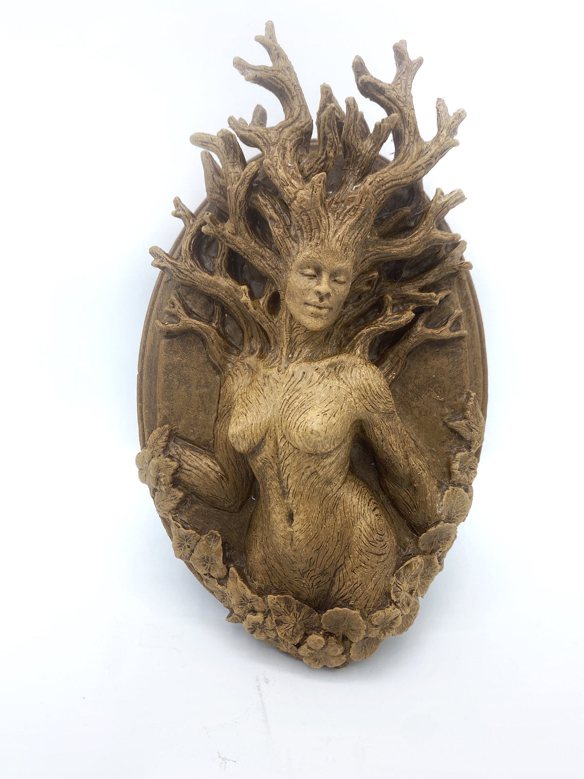 Mythic Forest Creature Wall Art | Hand Painted Resin Sculpture