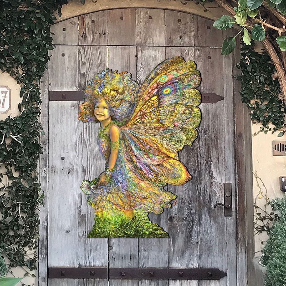 Fairy Holiday Outdoor Yard Sign Josephine Wall