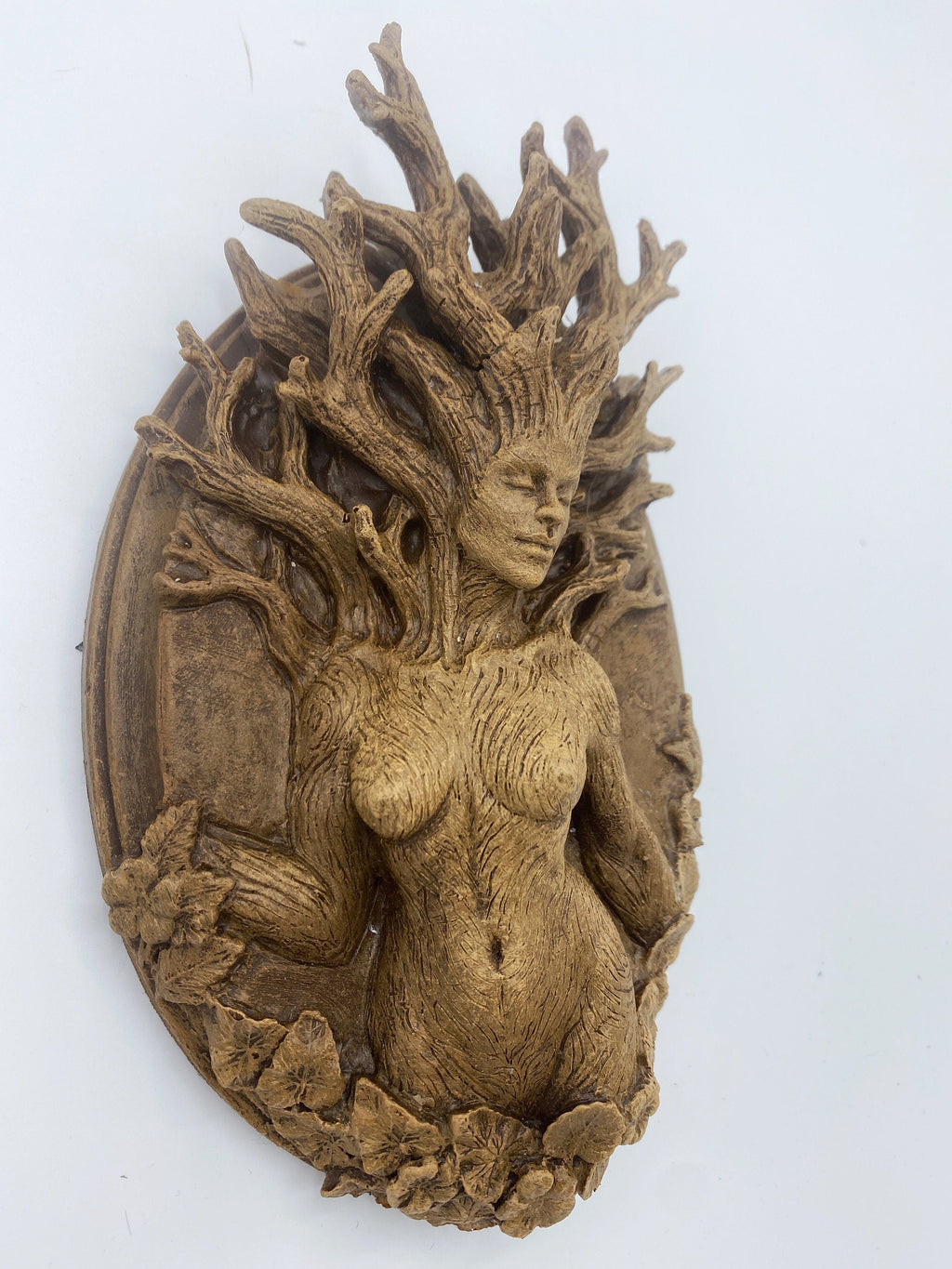Mythic Forest Creature Wall Art | Hand Painted Resin Sculpture
