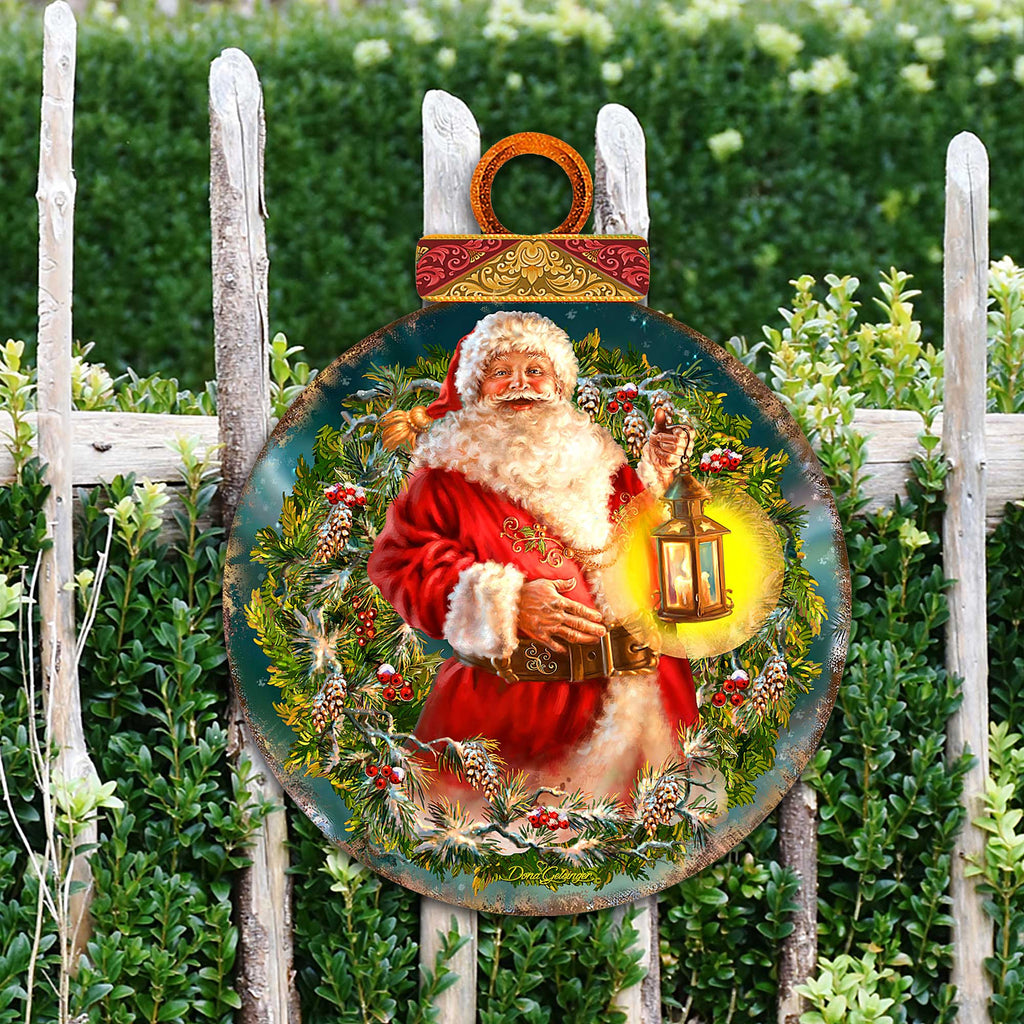 Enchanted Ball Christmas Wreath Santa Door Decor
