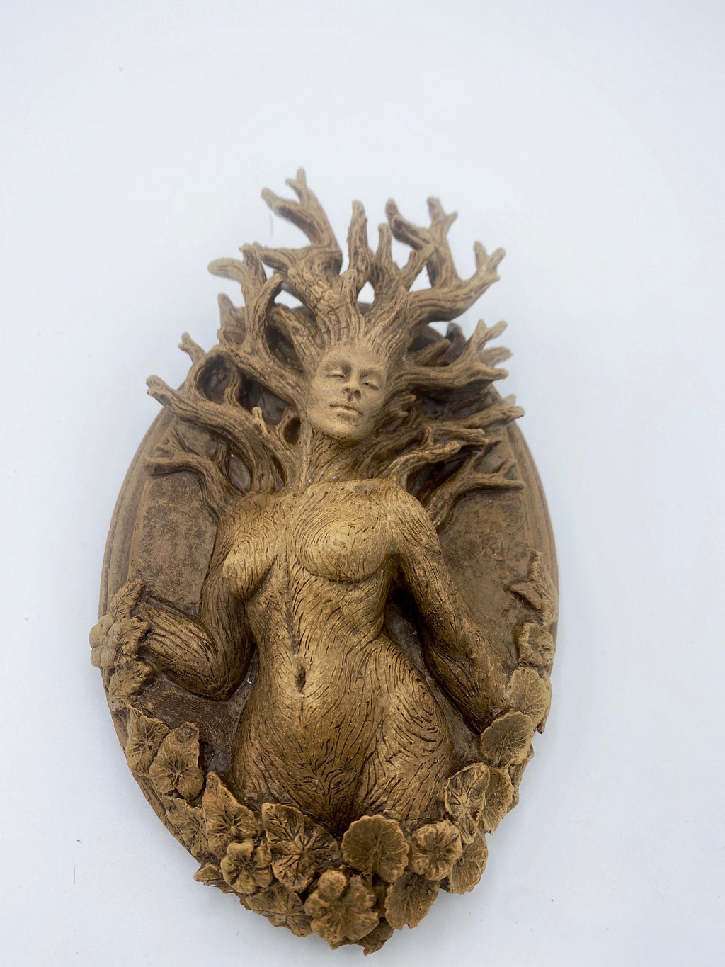 Mythic Forest Creature Wall Art | Hand Painted Resin Sculpture