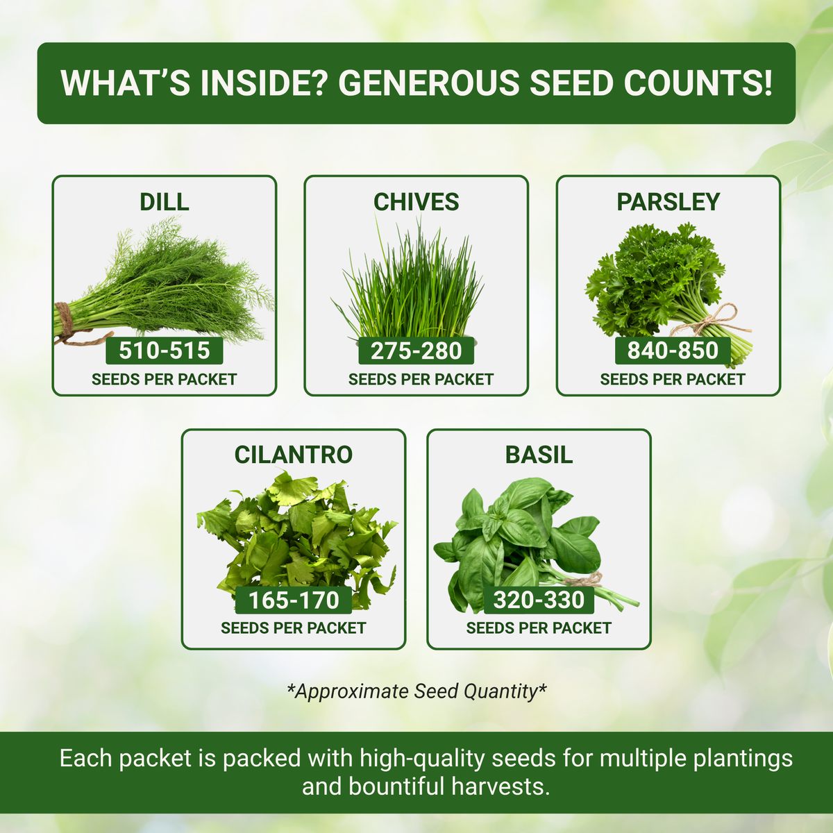 Herb Seed Set - Non-GMO