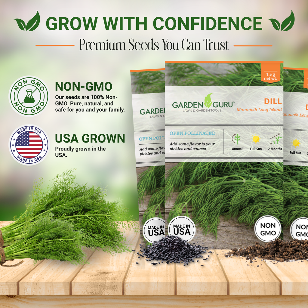 Long Island Mammoth Dill Seeds 3-Pack - Non-GMO