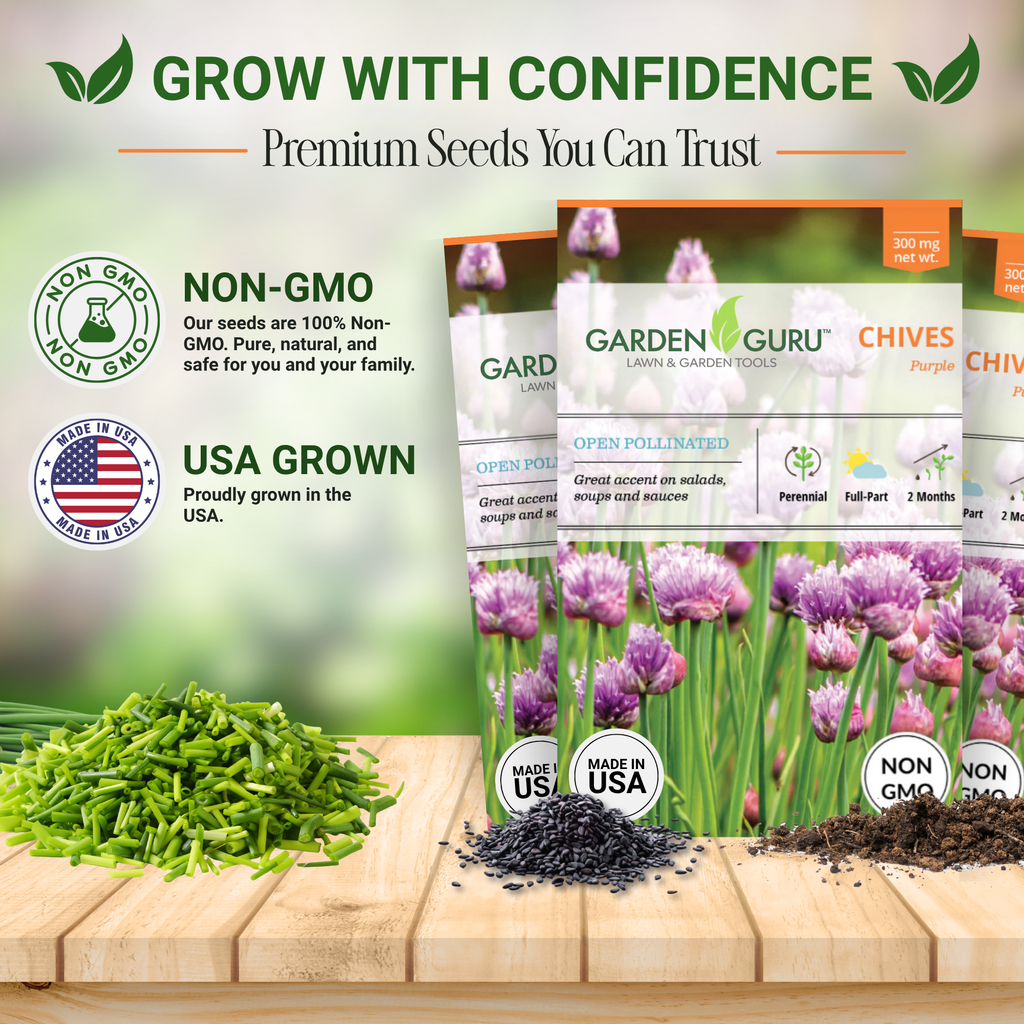 Purple Chive Seeds 3-Pack - Non-GMO