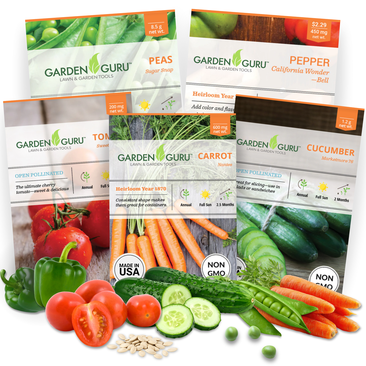 Vegetable Seed Set - Non-GMO Heirloom
