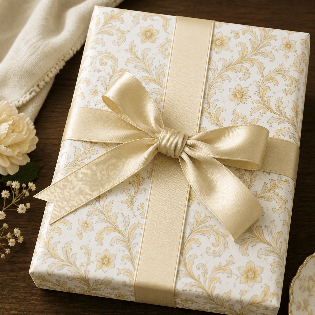 Champagne Baroque Wrapping Paper