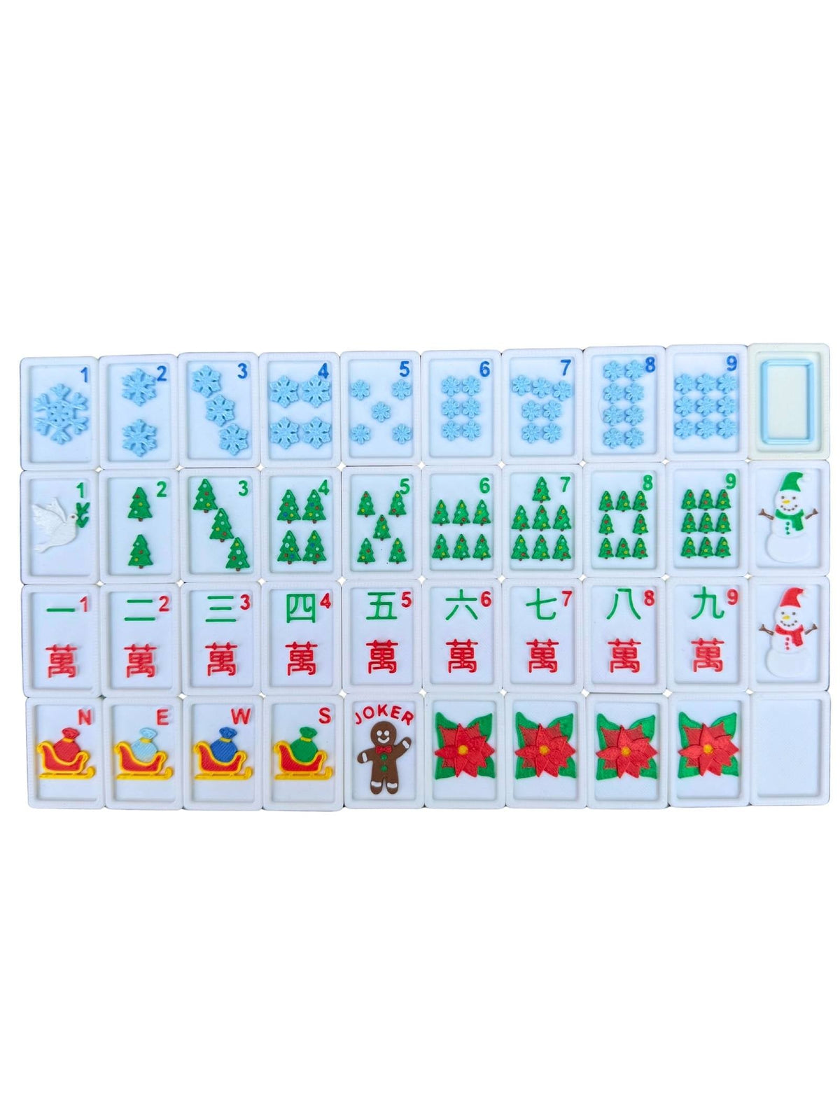 Travel Mahjong Tiles - Christmas