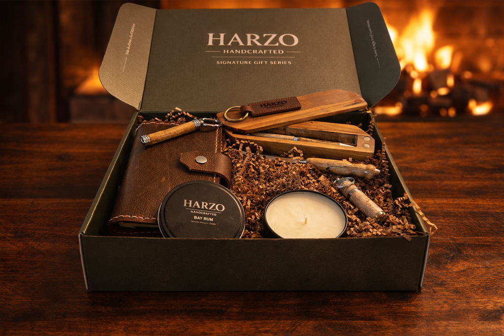 The Night Thinker | Handcrafted Leather & Wood Gift Set