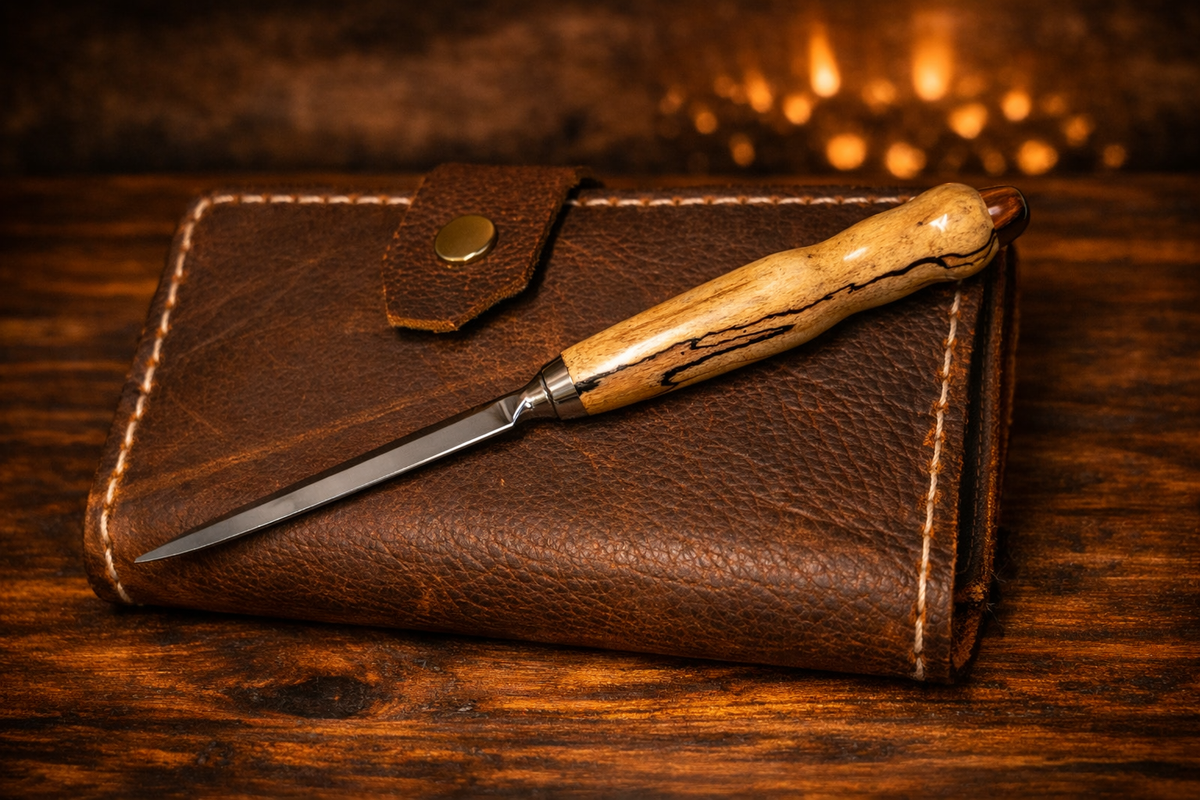 The Night Thinker | Handcrafted Leather & Wood Gift Set