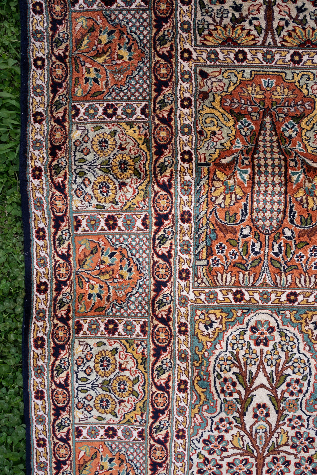 Royal Garden Panel Tapestry: Hand Knotted Mulberry silk 6ft * 4ft: