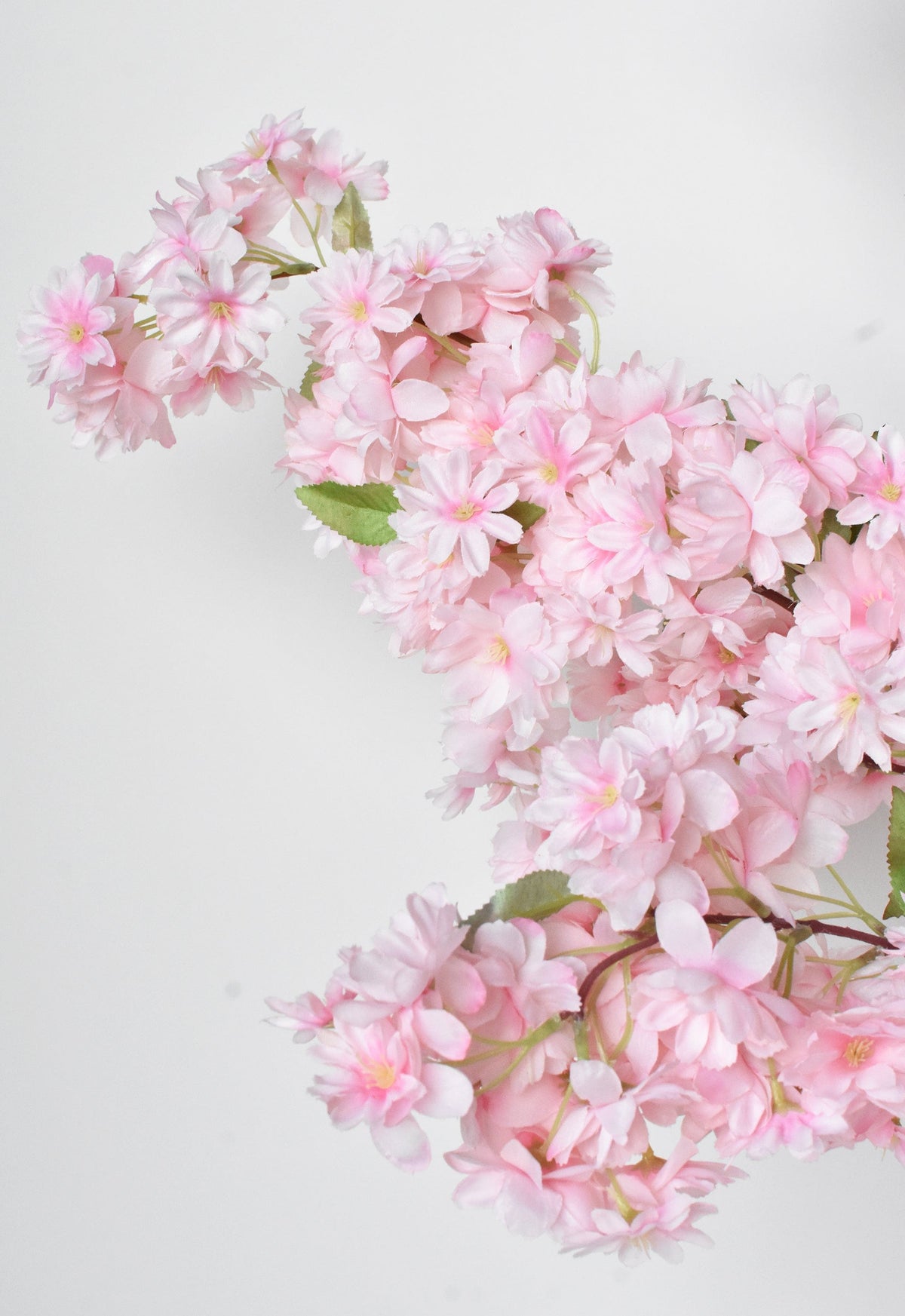 40" Faux Cherry Blossom Branch Stem Pink
