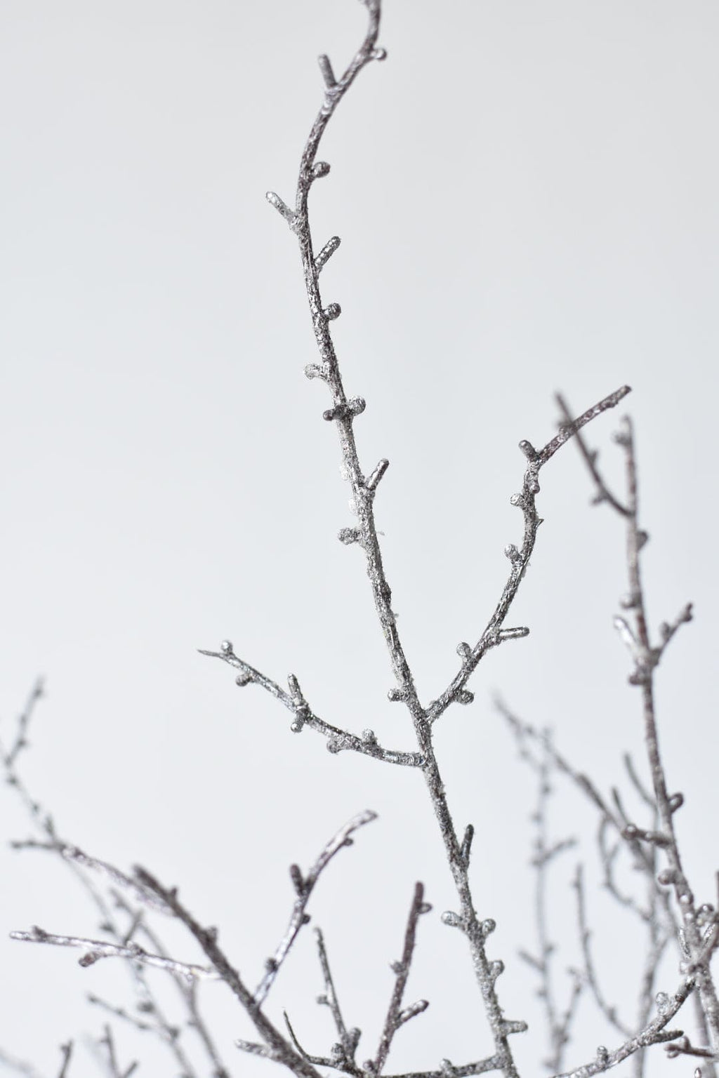 31" Faux Ice Glittered Twig Bundle (3 Stems)