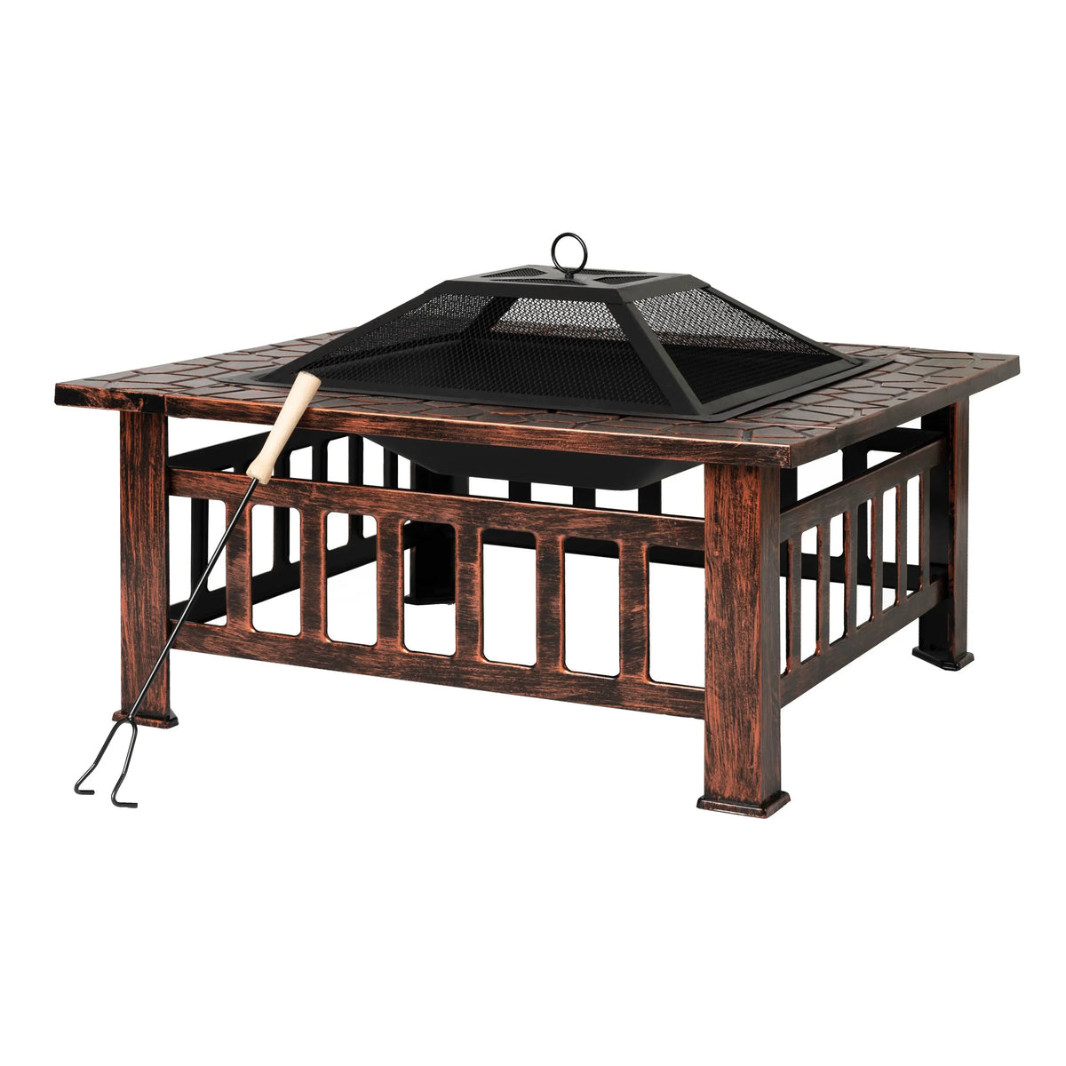 Foxdale Square Wood Burning Fire Pit