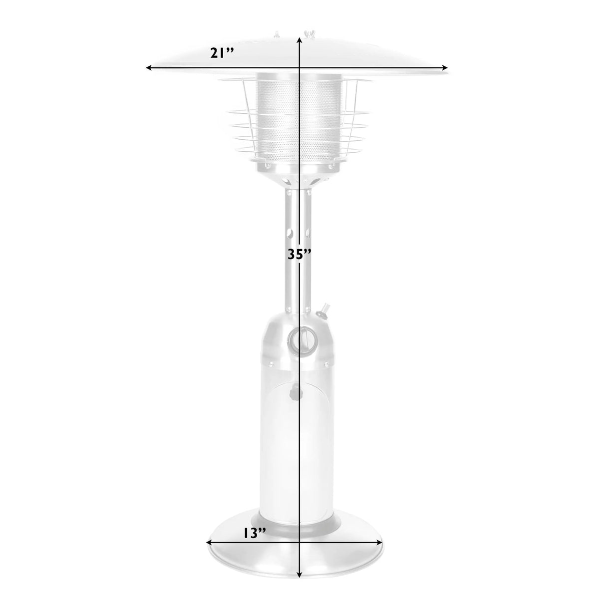 Hammered Bronze Finish Table Top Patio Heater