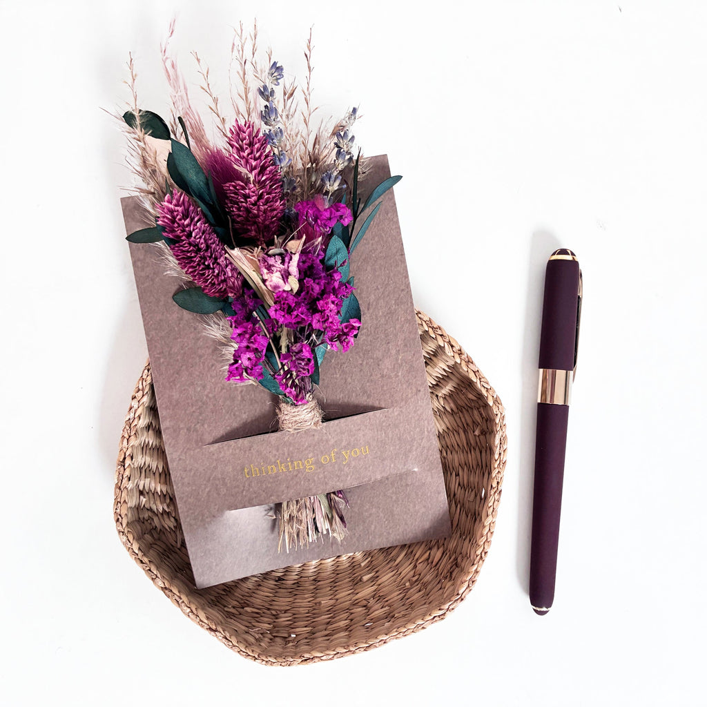 I Love You Mini Bouquet Card | Dried Flower Greeting Card