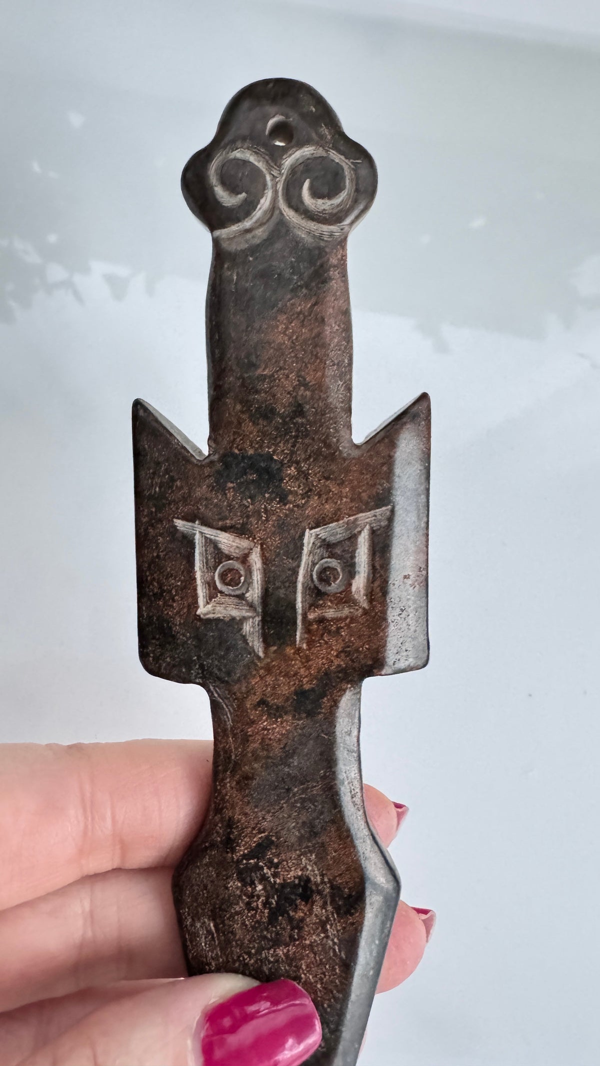 Hand-Carved Jade Owl Athame | Ritual &amp; Altar Piece