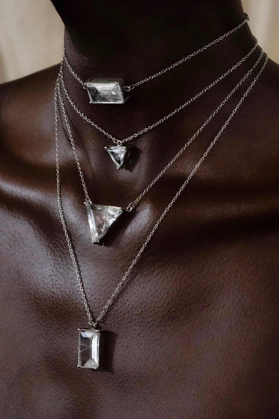 Obscura Stacking Shards in Striated Crystal (Silver)