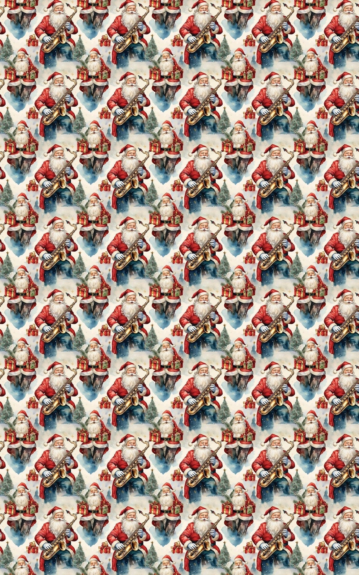 Sax Santa Wrapping Paper